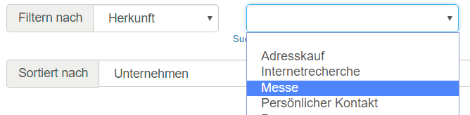 Herkunft -> Messe