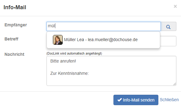 Info-Mail-Maske